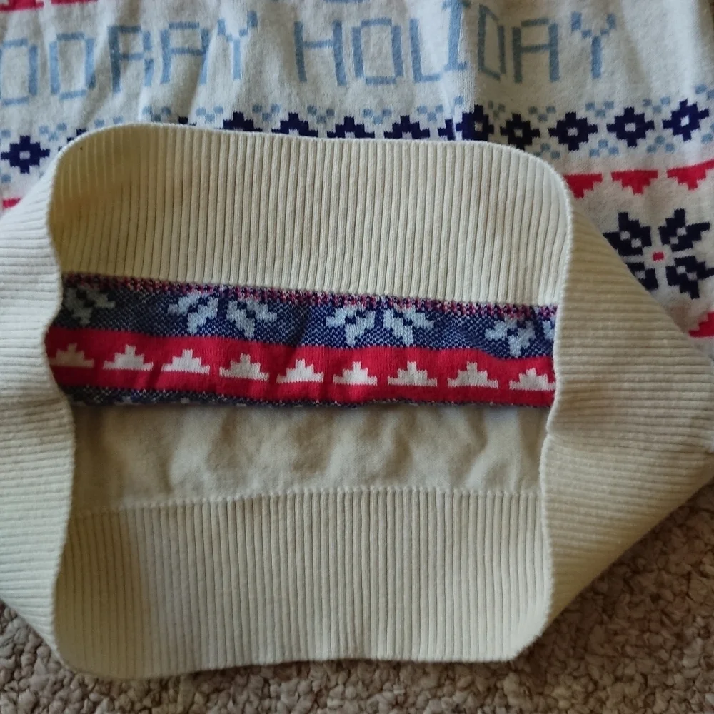 Bluey Girl's Hooray Holiday Christmas Themed Cream Sweater size L (8-10)